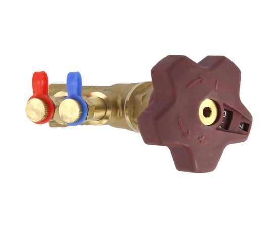 Балансировочный латунный клапан DN.ru КБЛР-015-16 усиленный Ду15 Ру16, L=77 мм, муфтовый D080-00500 – изображение 9