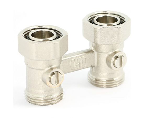 Прямой узел Uni-Fitt НВ 3/4""ЕК х 3/4""ЕК радиаторный, со встроенными кранами, 2-трубная система 192N3300 