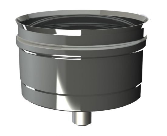 Заглушка с конденсатоотводом Прок наружная, диаметр 150 ПР030624 