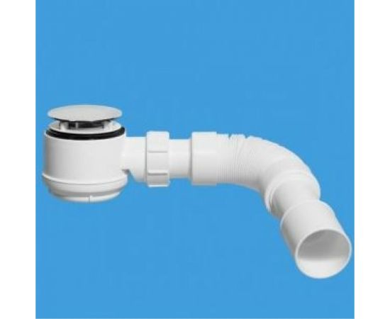 Сифон для поддона McAlpine (выпуск 70 мм) 50/60-1 1/2, h=65мм, с гофрой 40/50 (L=300-500мм) MRS5C-SLF-65 