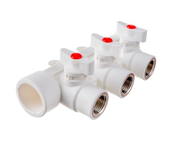 Коллектор с шаровыми кранами LAMMIN PPR ВР 32х1/2х3 Lm31082315032 