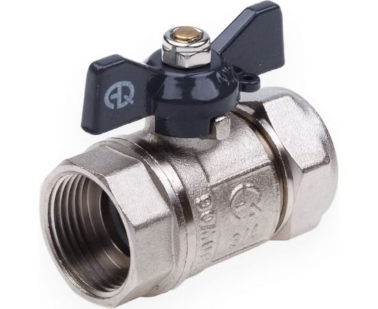 Шаровой кран для МП труб AQUALINK вн 3/4x20 B бабочка 875 – изображение 2