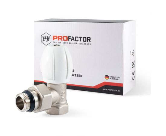 Клапан радиатора PROFACTOR регулирующий конусный затвор, угловой с уплотнением 1/2 PF RVA 374UR – изображение 9