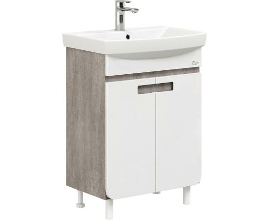 Тумба с раковиной Onika ХАРПЕР 55.10 белый глянцевый 105557 