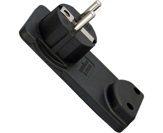 Угловая плоская вилка TDM 8 мм, черная, 16А, 250В SQ1806-0194 
