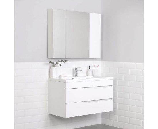 Подвесная тумба с раковиной ИТАНА Александра 100 990х444х551 11455 – изображение 12