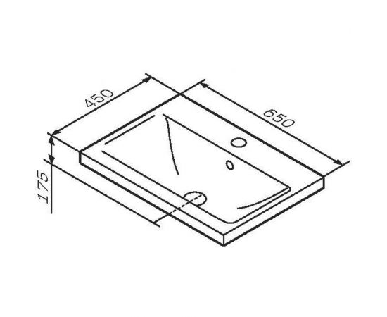 Мебельная раковина AM.PM, X-Joy, керамическая, 65 см, M85AWCC0652WG – изображение 2