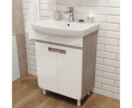 Тумба с раковиной Onika ХАРПЕР 55.10 белый глянцевый 105557 – изображение 2