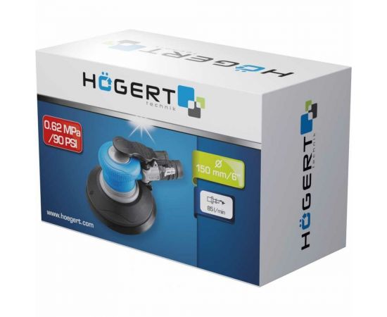 Эксцентриковая пневматическая шлифмашина HOEGERT TECHNIK 150 мм HT4R652 – изображение 2