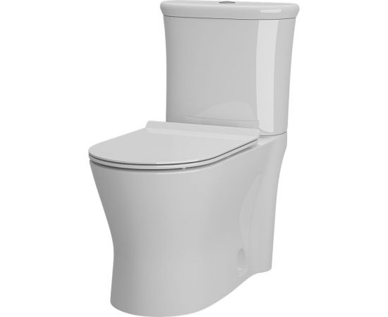 Унитаз-компакт SmartSant смарт-лайф арматура 2-режим. styron, сиденье дюропласт с микролифтом, быстросъемное, универсальный выпуск, душевой смыв, белый VT1601W – изображение 2
