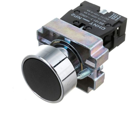 Кнопка управления CHINT NP2-BA21 без подсветки черн. 1НО IP40 573787 – изображение 2