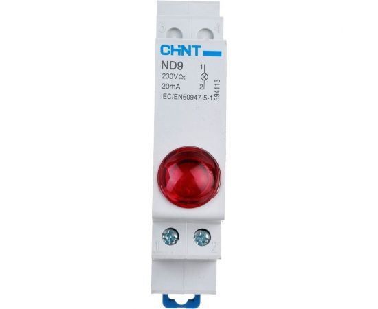 Индикатор CHINT ND9-1/r красный, AC/DC 230В LED 594113 – изображение 3