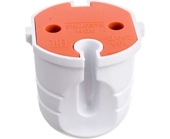 Кабельная розетка TDM без заземления, белая с красной вставкой, 10А, 250B SQ1806-0213 – изображение 3