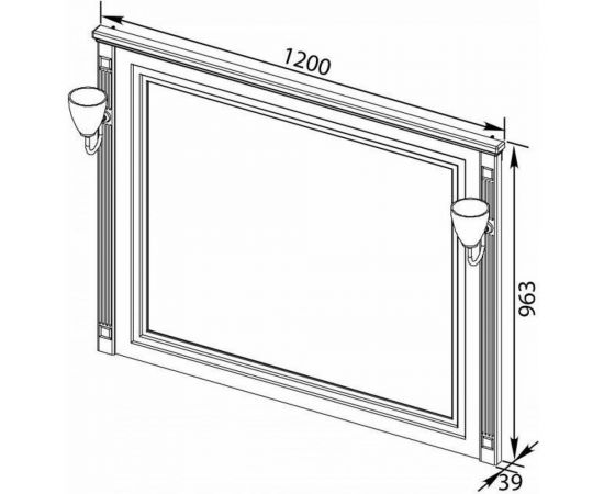 Aquanet Зеркало Паола 00186105 – изображение 4