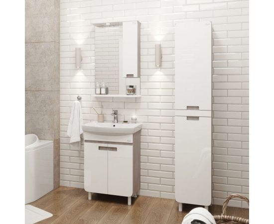 Тумба с раковиной Onika ХАРПЕР 55.10 белый глянцевый 105557 – изображение 4