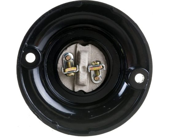 Потолочный патрон ЭРА Е27, бакелит, черный Б0044083 – изображение 4