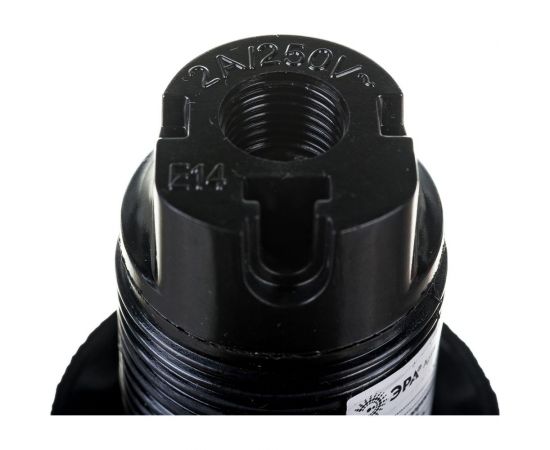 Патрон с кольцом ЭРА Е14, бакелит, черный Б0043686 – изображение 6