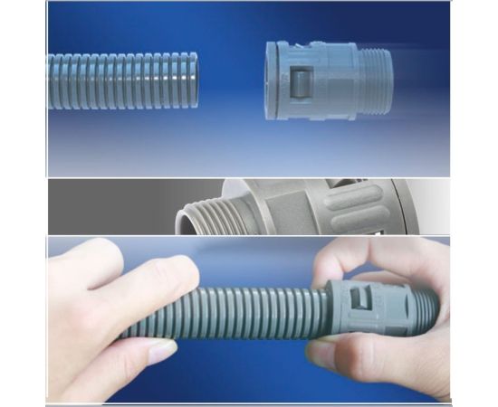 Муфта для гофрированных труб WEYER WQG-M20B/AD15.8 - коннектор прямой, нар. M20x1.5 WE0203800 – изображение 6