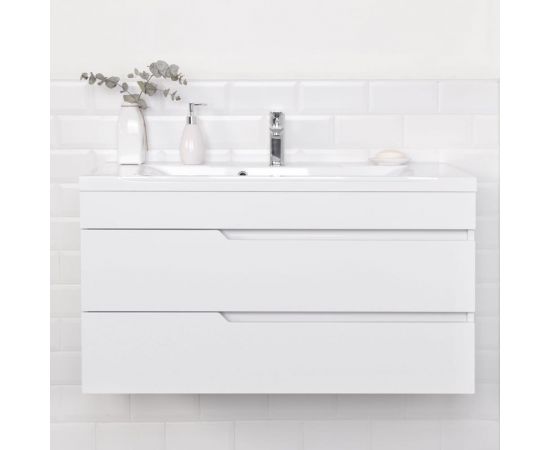 Подвесная тумба с раковиной ИТАНА Александра 100 990х444х551 11455 – изображение 7