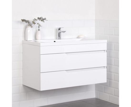 Подвесная тумба с раковиной ИТАНА Александра 100 990х444х551 11455 – изображение 8