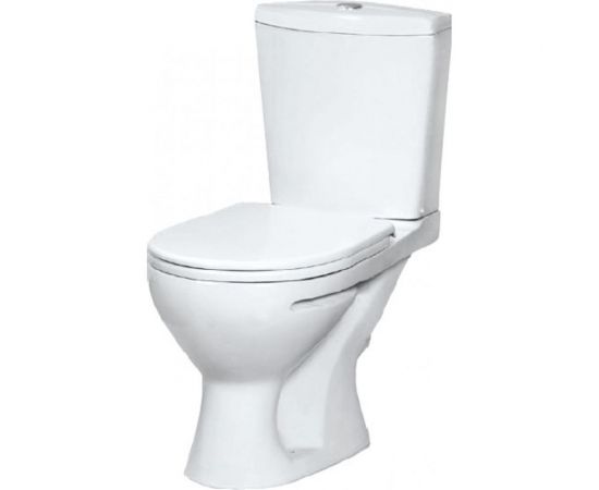 Унитаз-компакт Santeri Ультра, тарельчатый, косой выпуск, 1-режим, сиденье полипропиленовое, Воротынск 427716 