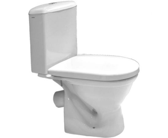 Унитаз-компакт Santek Алькор антивсплеск, косой выпуск, 2 режима, сиденье DP 1WH302140 441395 
