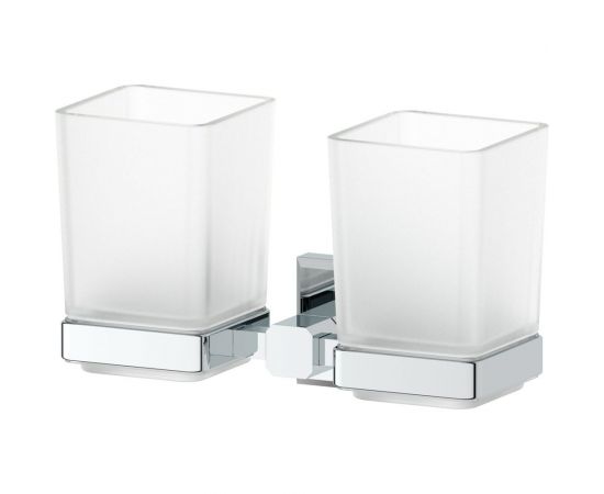 Держатель с двумя стаканами Artwelle Hagel матовое стекло хром 9928A 