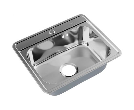 Мойка IDDIS Basic нержавеющая сталь, полированная, 530х430 мм BAS53P0i77 – изображение 2