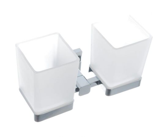 Держатель с двумя стаканами Artwelle Hagel матовое стекло хром 9928A – изображение 2