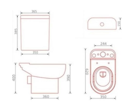 Унитаз-компакт SmartSant Сити арматура 2- режимная арматура, сиденье дюропласт, микролифт, VT1101W – изображение 2