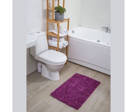 Коврик для ванной комнаты AquaDomer ""Макароны"", 60х100 Violet фиолетовый Violet60100 – изображение 2