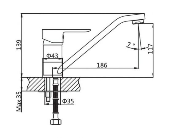Смеситель для кухни AV Engineering Lt D35 AVLOR4-C359-626 – изображение 2