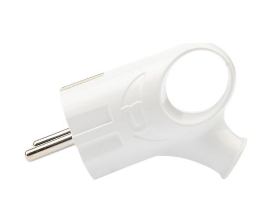 Угловая вилка Евро REXANT с заземлением 16А с кольцом белая 11-8951 – изображение 2