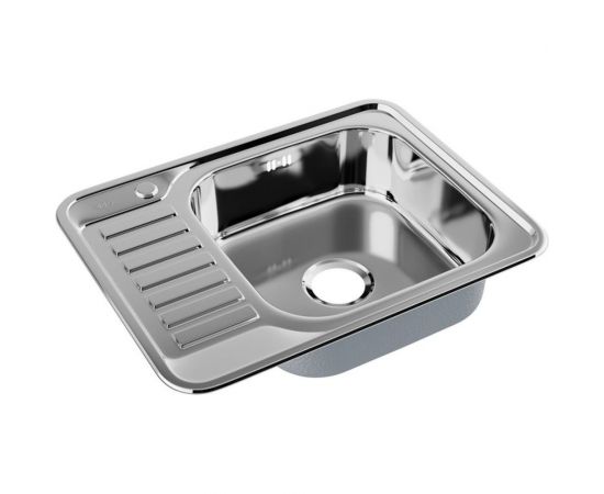 Мойка IDDIS Basic нержавеющая сталь, полированная, чаша справа, 650х500 мм BAS65PRi77 – изображение 2