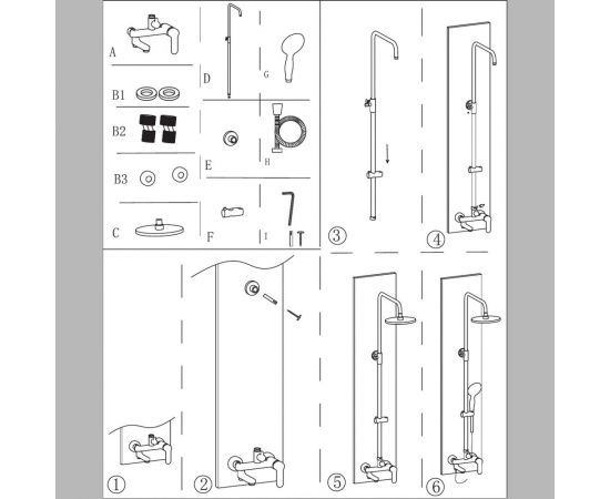 Душевая стойка Aquanet Passion R3 AF300-72-R-B 00261838 – изображение 3