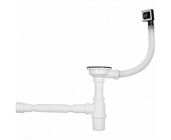 Мойка для кухни из нержавеющей стали WISENT с pvd покрытием, с раздвижной решеткой 78x51 см и сифоном W37851B-R/W325014/WGER010 – изображение 3