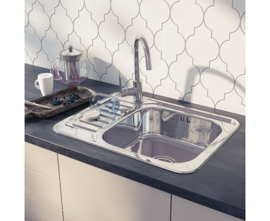 Мойка IDDIS Basic нержавеющая сталь, полированная, чаша справа, 650х500 мм BAS65PRi77 – изображение 3