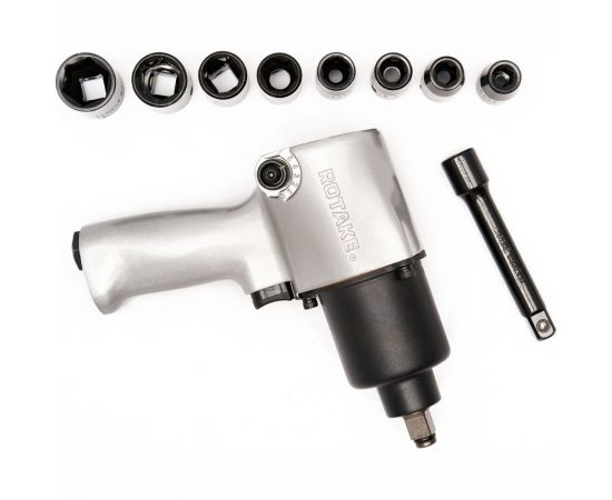 Пневматический гайковерт Rossvik 1/2"", 700 Hм, с набором головок RT-5268K – изображение 3