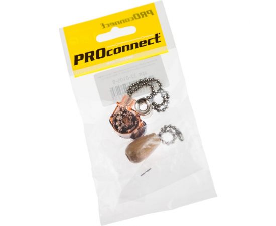 Выключатель для бра PROCONNECT с цепочкой 270 мм и деревянным наконечником Silver 32-0105-9 