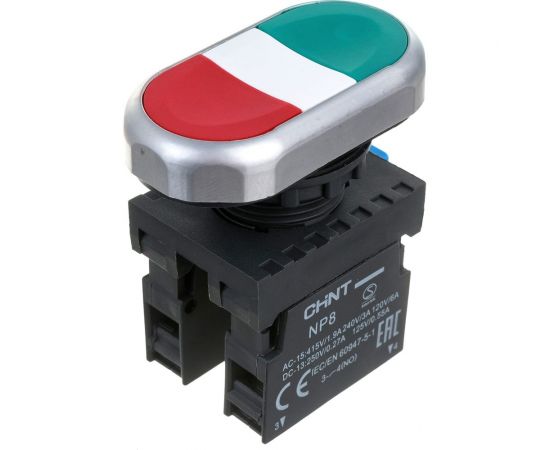 Двойная кнопка CHINT NP8-11S 1НО+1НЗ IP65 (R) 667178 