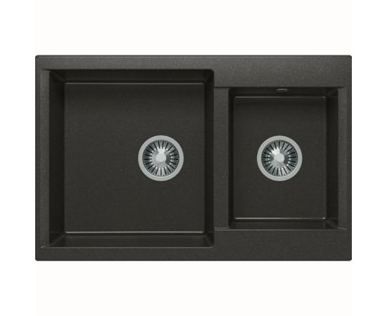 Кухонная мойка Polygran BRIG-772 (№16 Черный) 621480 