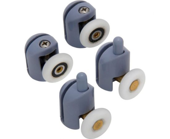 Ролики для душевых кабин MasterProf Комплект №2 одинарный нижний 2шт. + одинарный верхний 2шт., диаметр 23 мм ИС.131345 