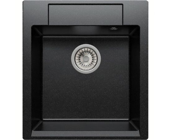 Кухонная мраморная мойка Polygran Argo-460 черный №16 