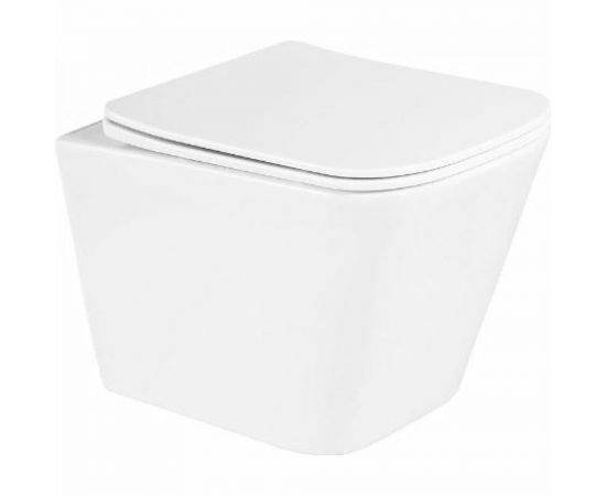 Подвесной унитаз BelBagno DUE безободковый с сиденьем Soft Close BB3103CHR/SC 