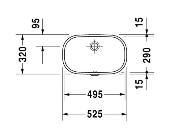 Раковина, встраиваемая снизу Duravit D-CODE 0338490000 00000004068 – изображение 2