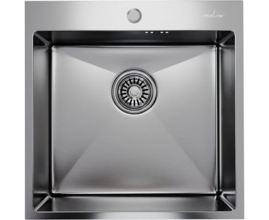 Настольная мойка MIXLINE PRO 50x50, 3 мм, выпуск 3 1/2, 20 см, с сифоном, сатин 547229 – изображение 2