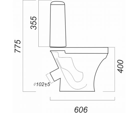 Унитаз-компакт SANITA АТТИКА ЭКОНОМ 00000055409 – изображение 2