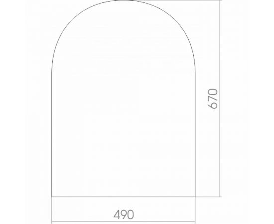 Зеркало Mixline Аркада 490x670 мм., без полки., с фацетом 525419 – изображение 2
