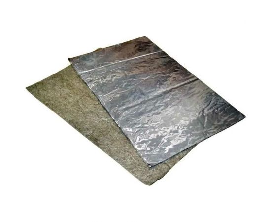 Базальтовый картон с фольгой BASFIBER 1000x600x6 мм, 3 шт., 1.8 м2, огнеупорный, 700C БИМ 6 2П-Ф – изображение 2