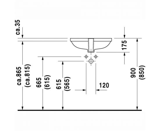 Раковина, встраиваемая снизу Duravit D-CODE 0338490000 00000004068 – изображение 3